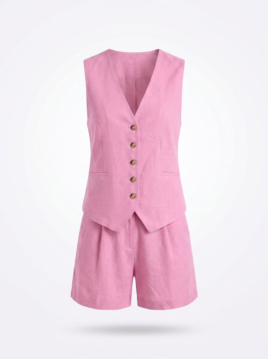 Women´s Summer Vest Suit Set with Shorts