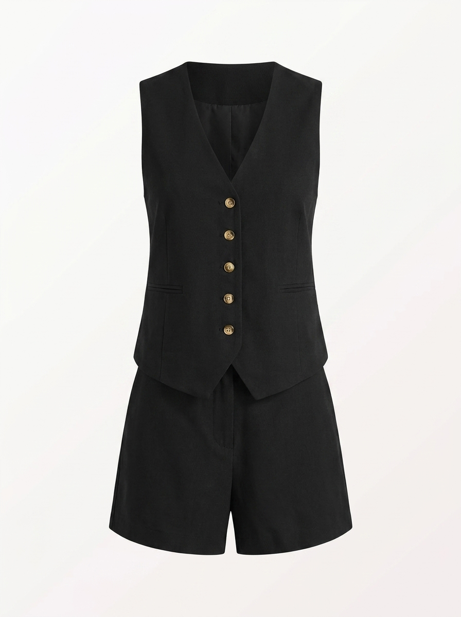 Women´s Summer Vest Suit Set with Shorts