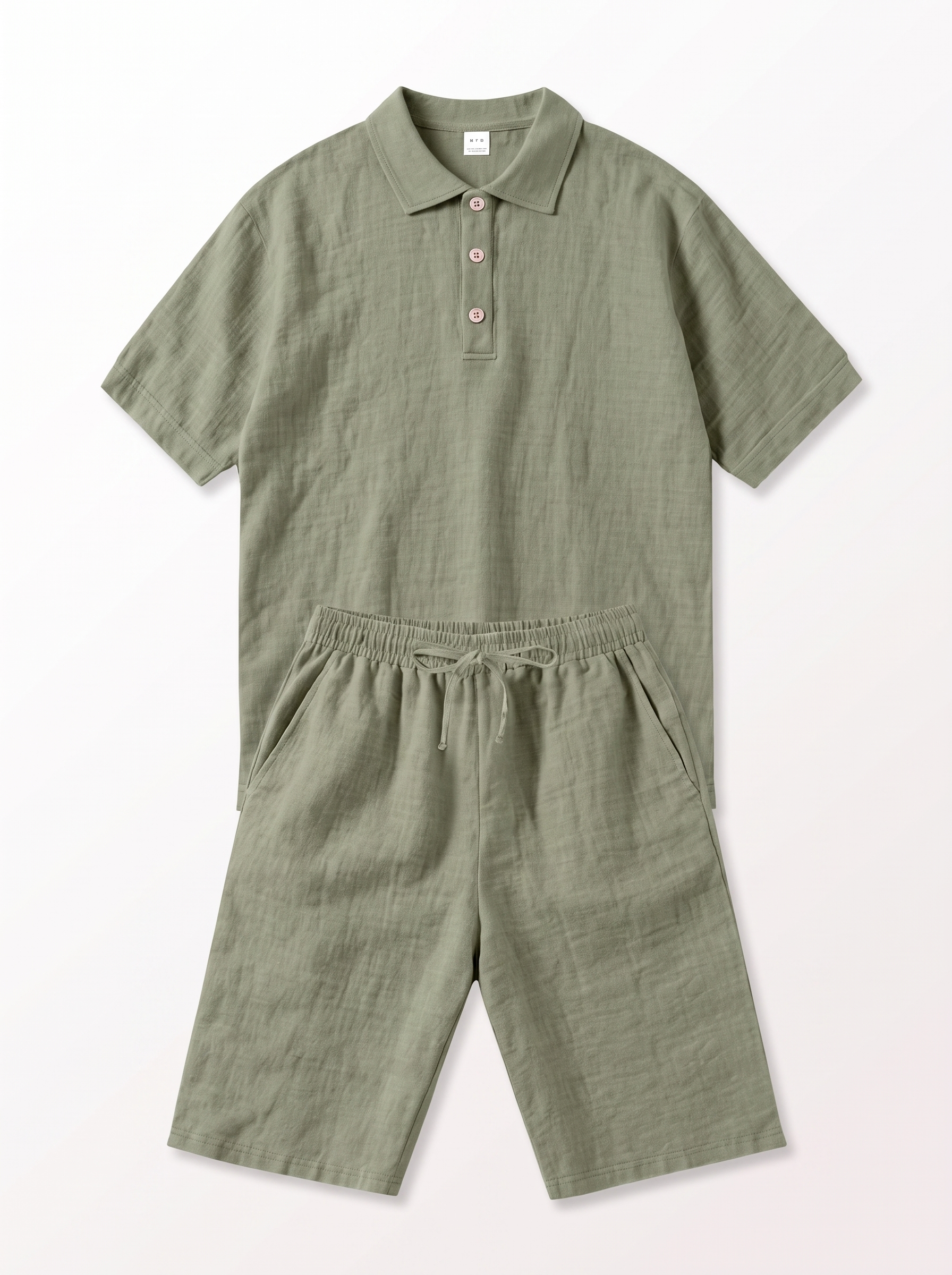 Men's Linen Short Sleeve Summer Set