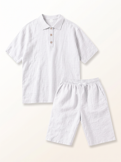 Men's Linen Short Sleeve Summer Set