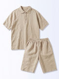 Men's Linen Short Sleeve Summer Set