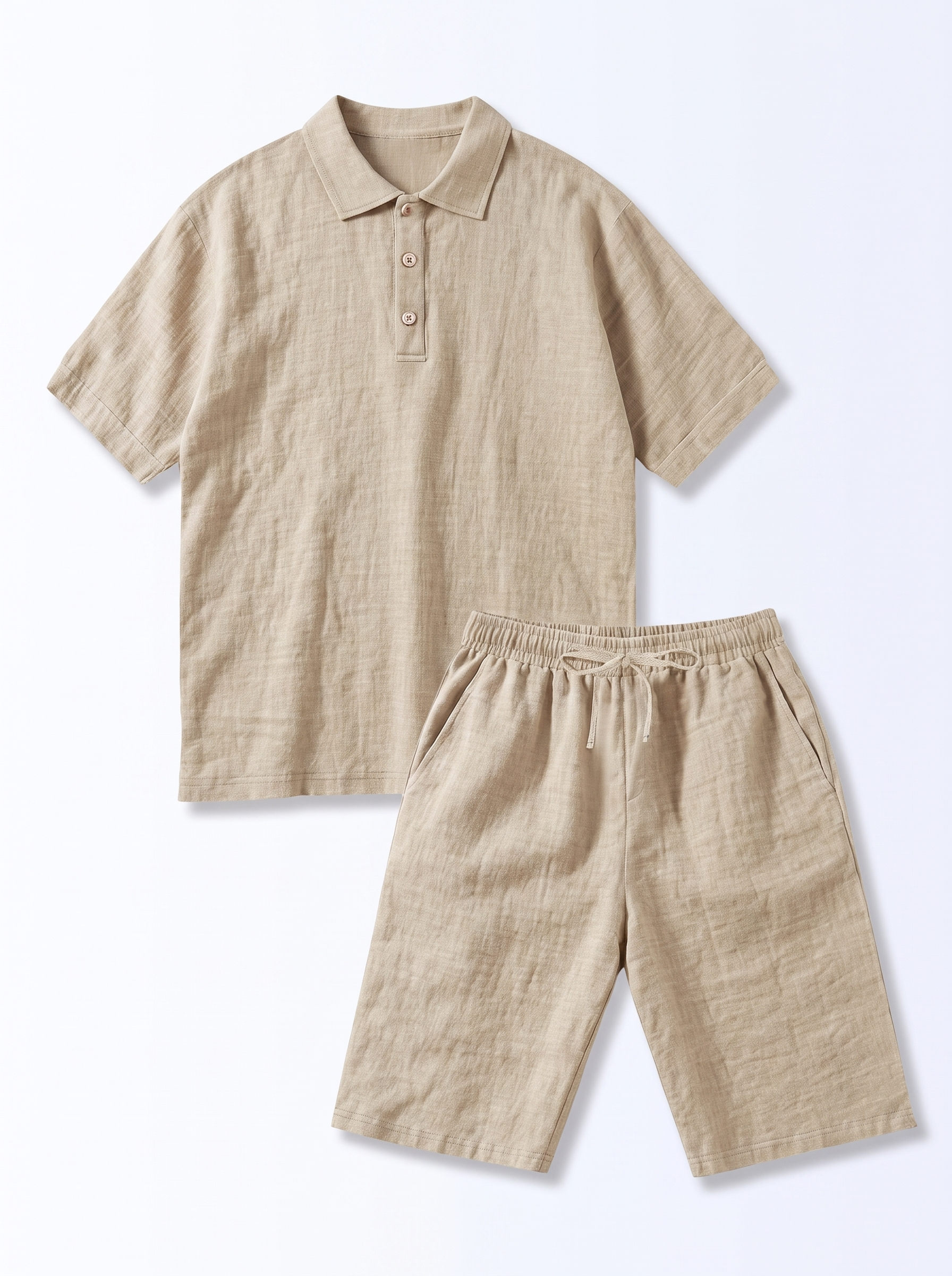 Men's Linen Short Sleeve Summer Set