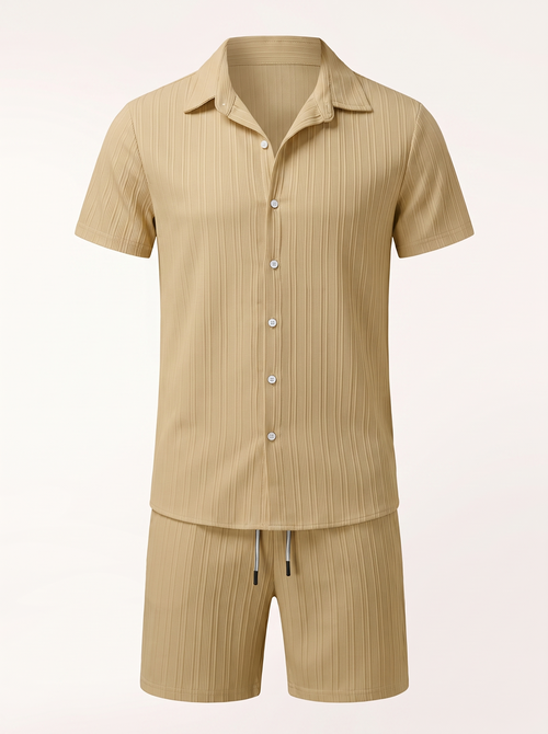 Men's Summer Casual Shirt & Shorts Set