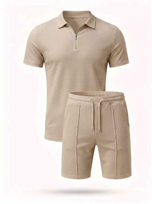 Men's Two-Piece Waffle Summer Set